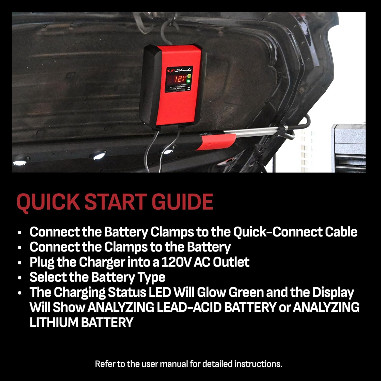 Schumacher SP1298 12V Automatic Battery Charger and 6A Maintainer