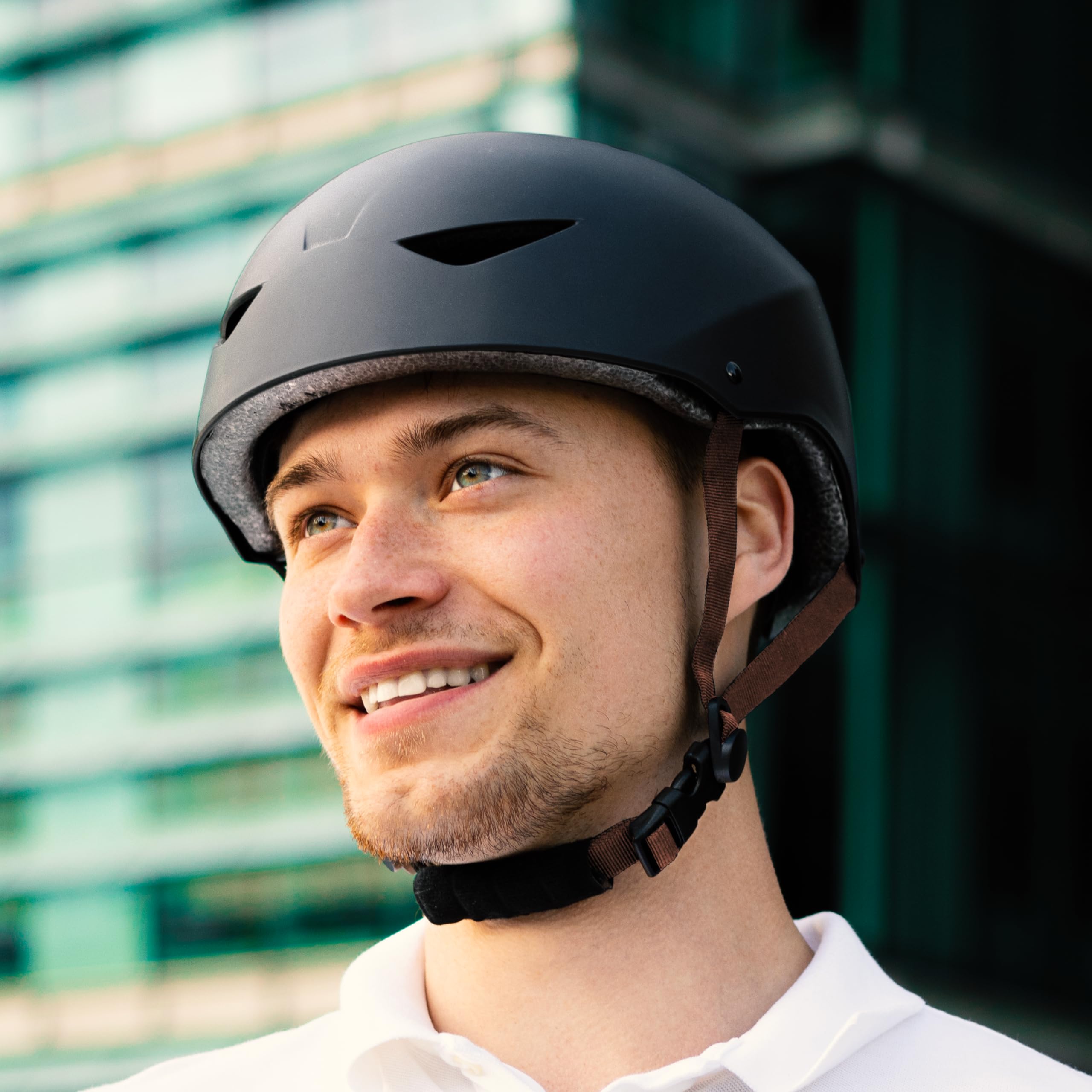 Casque Bol Certifié EPI CASR Classic pour Skate Vélo Trottinette Électrique - Clip de Serrage Ajustable Sangles Nylon