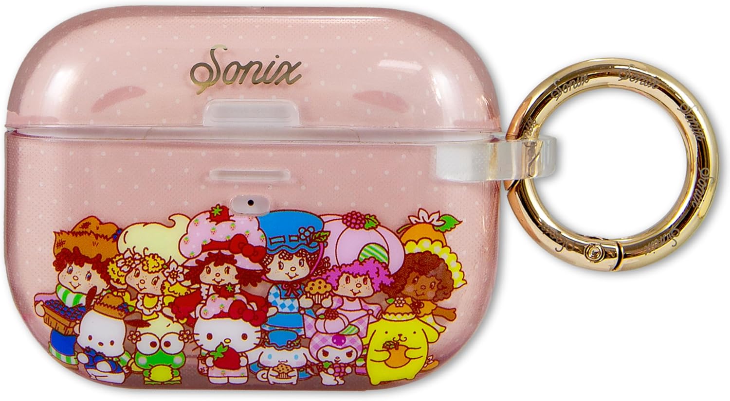 Sonix x Sanrio Case for AirPods Pro 2 & Pro 1 (1st/2nd Gen) - Hard Shell Cover with Keychain, Wireless Charging | Hello Kitty & Friends x Strawberry Shortcake