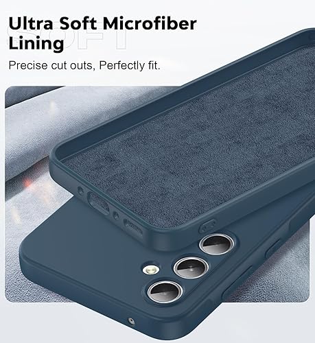 Miniatura 5 de LeYi Funda para Galaxy A35-5G con protector de pantalla de vidrio templado, funda delgada y antiarañazos para Galaxy A35 5G, funda de silicona