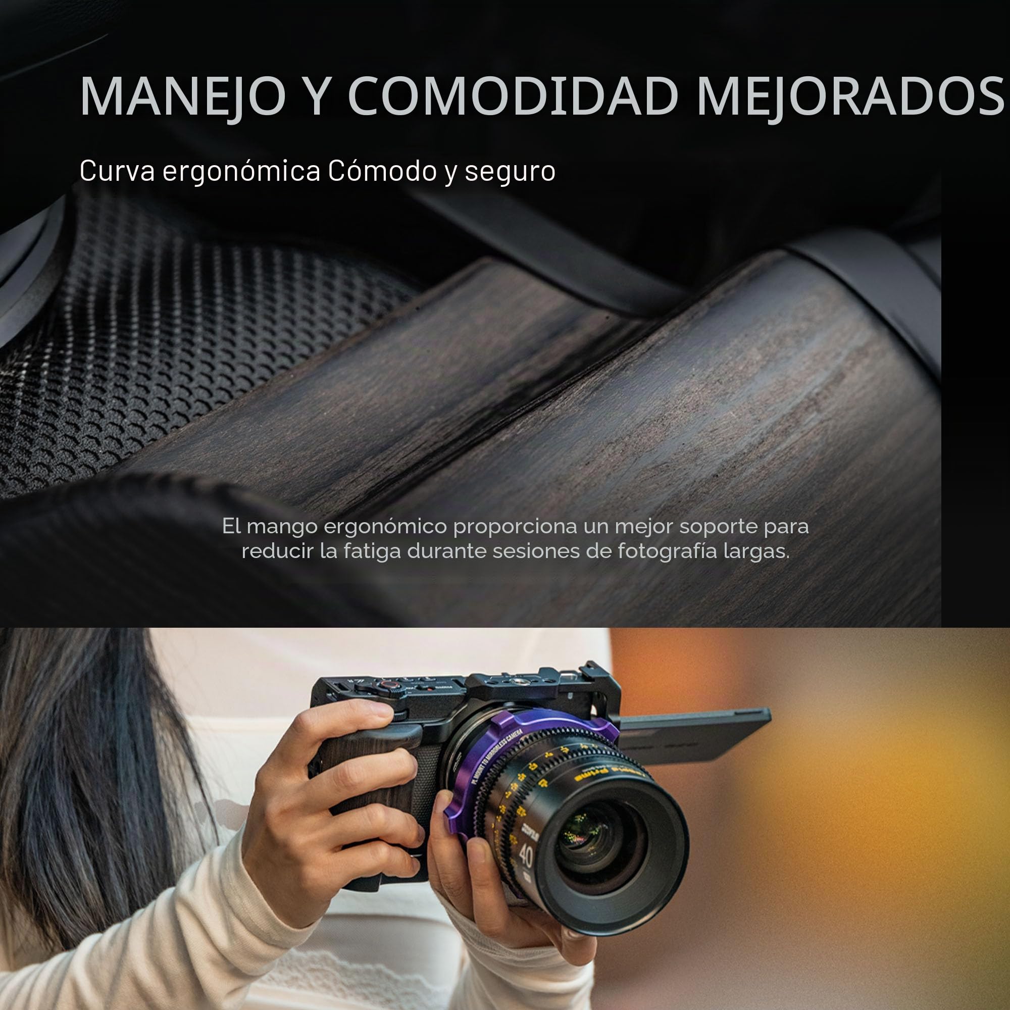 Tilta ZR Cage, Jaula Completa para cámara Compatible con Nikon ZR con roscas de 3/8"-16, 1/4"-20, Micro HDMI y Abrazadera para Cable USB-C - Negro TA-T98-FCC-B