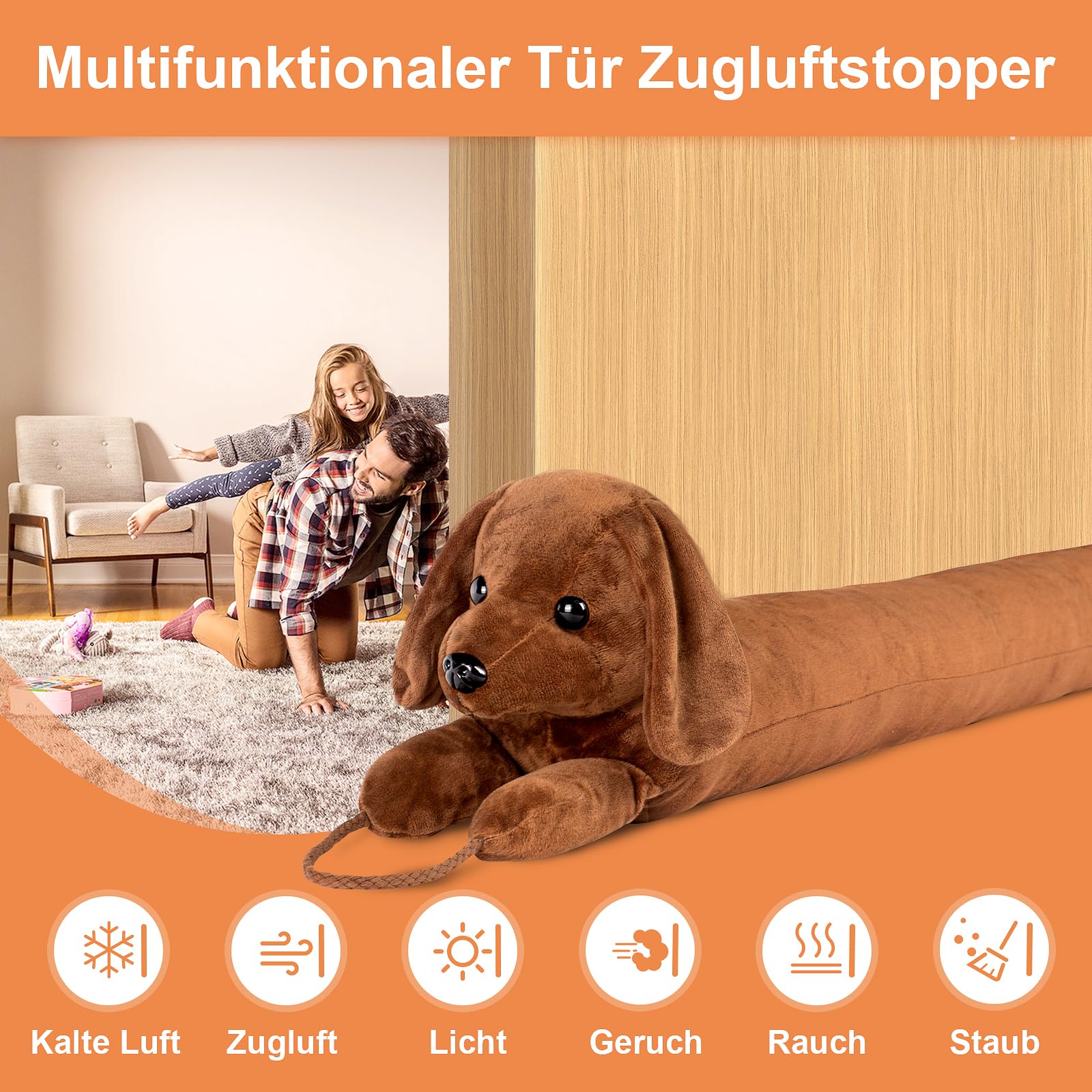 Burlete para puertas, 92 cm, pesado, burlete para ventana, perro tejón debajo de la puerta, bloqueador de ruido para puerta inferior, sellado de aire, aislamiento y aislamiento acústico