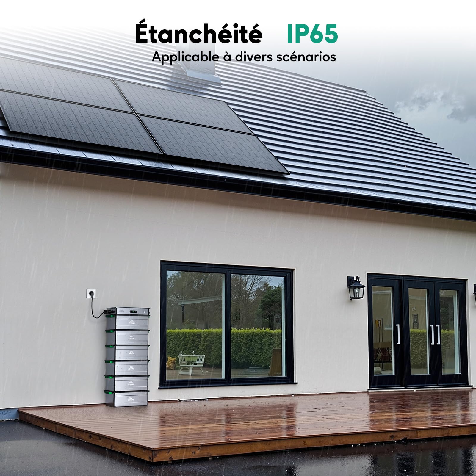 Zendure SolarFlow 2400 AC, Gestion de Puissance Couplé IA AC Système, Gestion du Stockage d'Énergie Domestique, Entrée AC et Sortie 2400W, 17,28kwh Capacité Extenable, TOU, 3*AB3000X Batterie