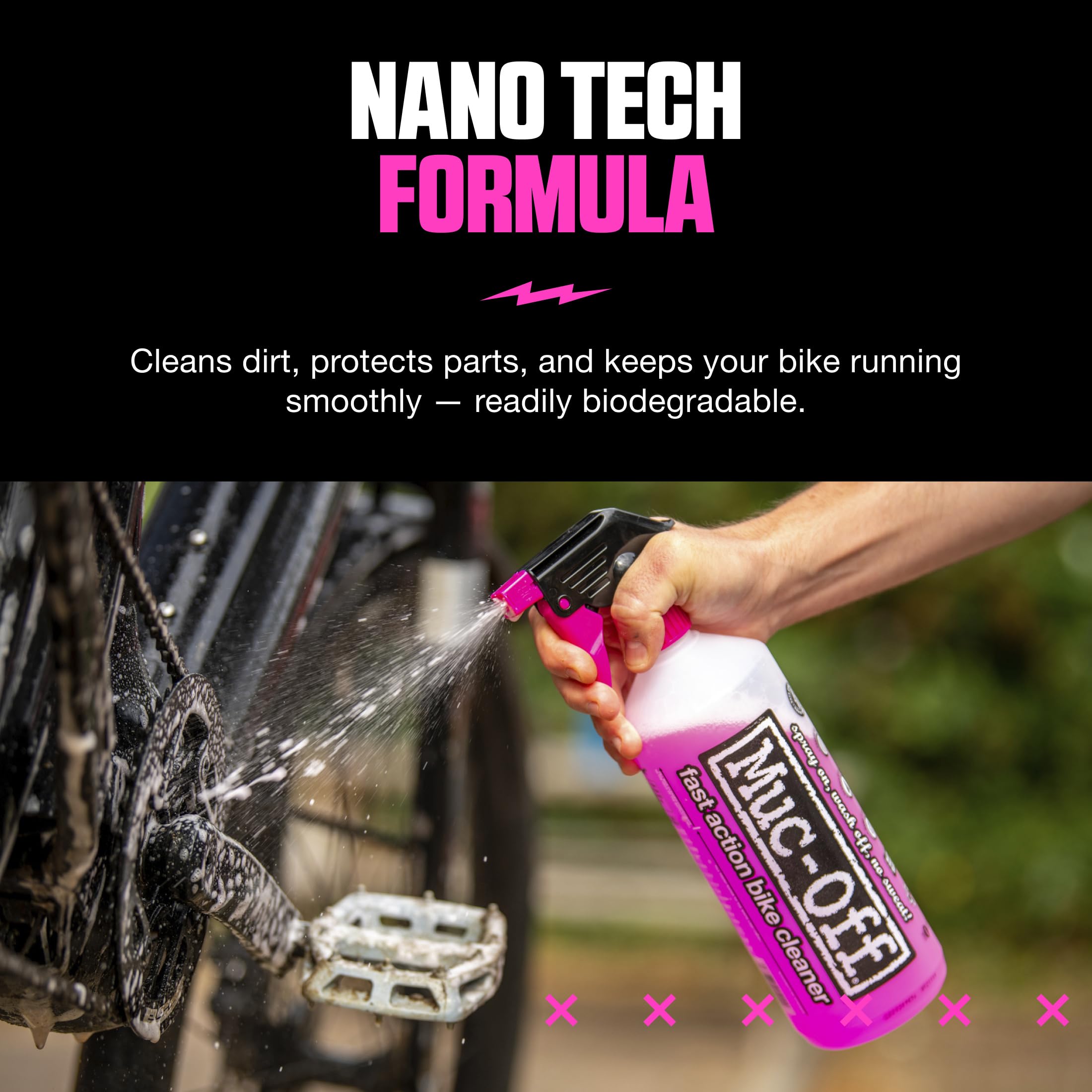 Muc Off eBike Clean, Protect & Lube Kit – Essentials zum Reinigen, Schützen und Schmieren Ihres E-Bikes – inklusive Muc-Off Fahrradreiniger, MO-94 und Kettenschmiermittel, Einheitsgröße | E-Bike Reinigungspaket mit Nano Tech Reiniger, MO-94 Spray, Nassket