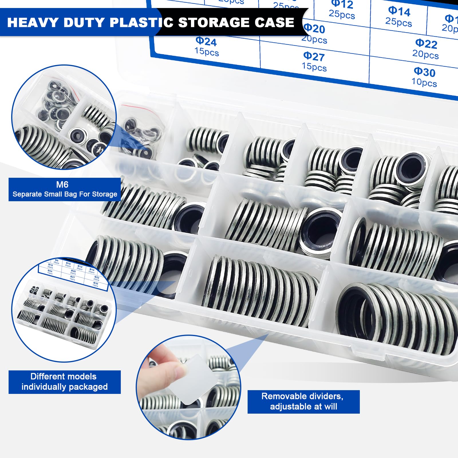 245 Metric Washer Kit - Seal & Prevent Leaks -5