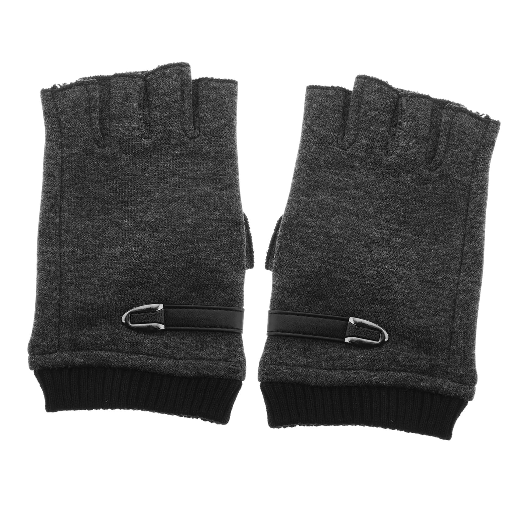 Gogogmee 1 Pair Thermal Fingerless Driving Gloves Half Finger Mittens for Autumn and Winter Durable Non Pilling for Cycling and Outdoor Sports