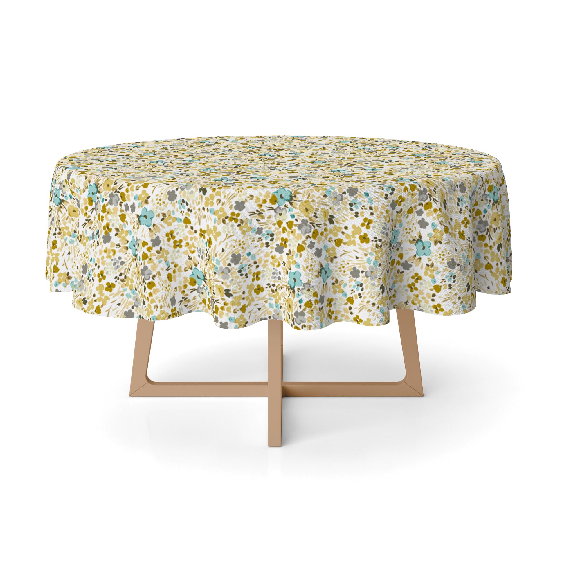 Martina Home Olena Brown 140 Round Resin Tablecloth