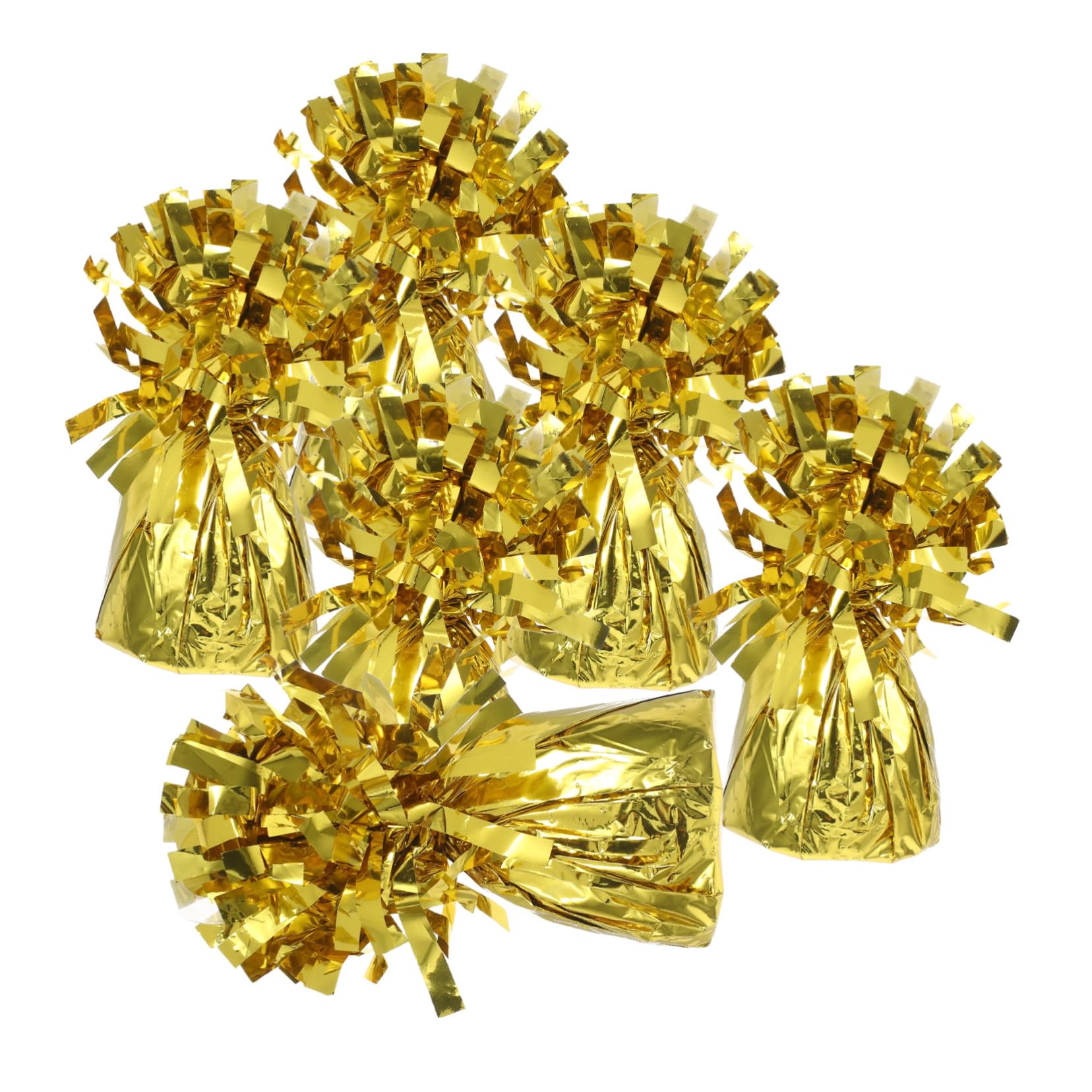 Ballongewicht 6 Stück Gold aus PVC und Zement für Folienballons | Innen und Außenveranstaltungen, Hochzeit und Geburtstag, als Beschwerer gegen Unkontrolliertes Aufsteigen