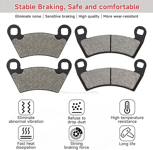 Miniatura 4 de Pastillas de freno delanteras y traseras para Polaris Ranger 500 570 700 800 Ranger XP 700 800 900, Ranger 900 Diesel 2011-2014, Ranger Crew 500