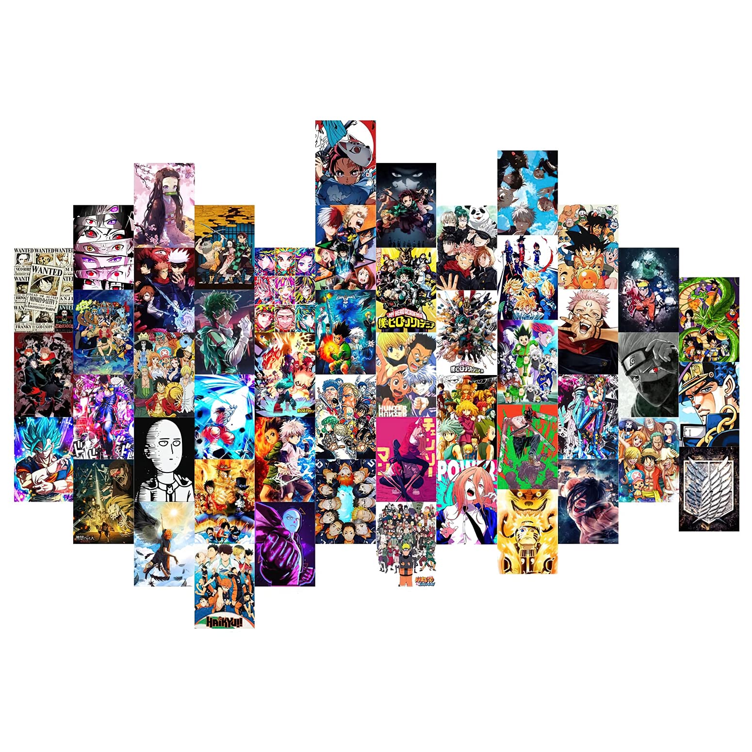 Japanese Anime Character Wall Collage Kit Aesthetic Pictures 50 Set