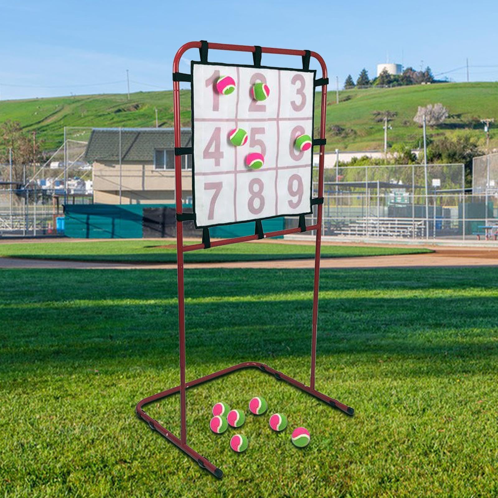 Softball und Baseball Wurf und Schlagnetz, einfache Montage, 9 Loch Aufstellung, unterhaltsame Baseball Trainingseinheiten, Softball Wurfnetz,