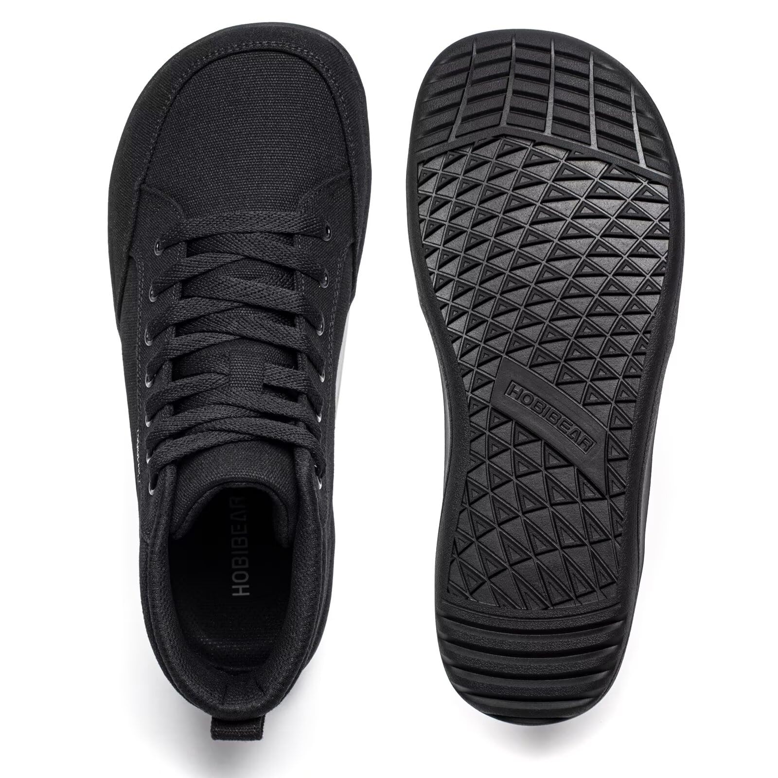 HOBIBEAR Zapatillas Unisex Barefoot de Lona Altas con Punta Ancha para Correr por Senderos