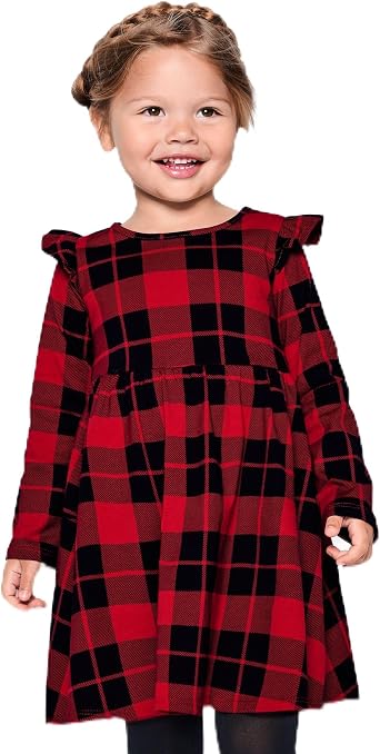 The Childrens Place Girls and Toddler Skater Dress, Long Sleeve