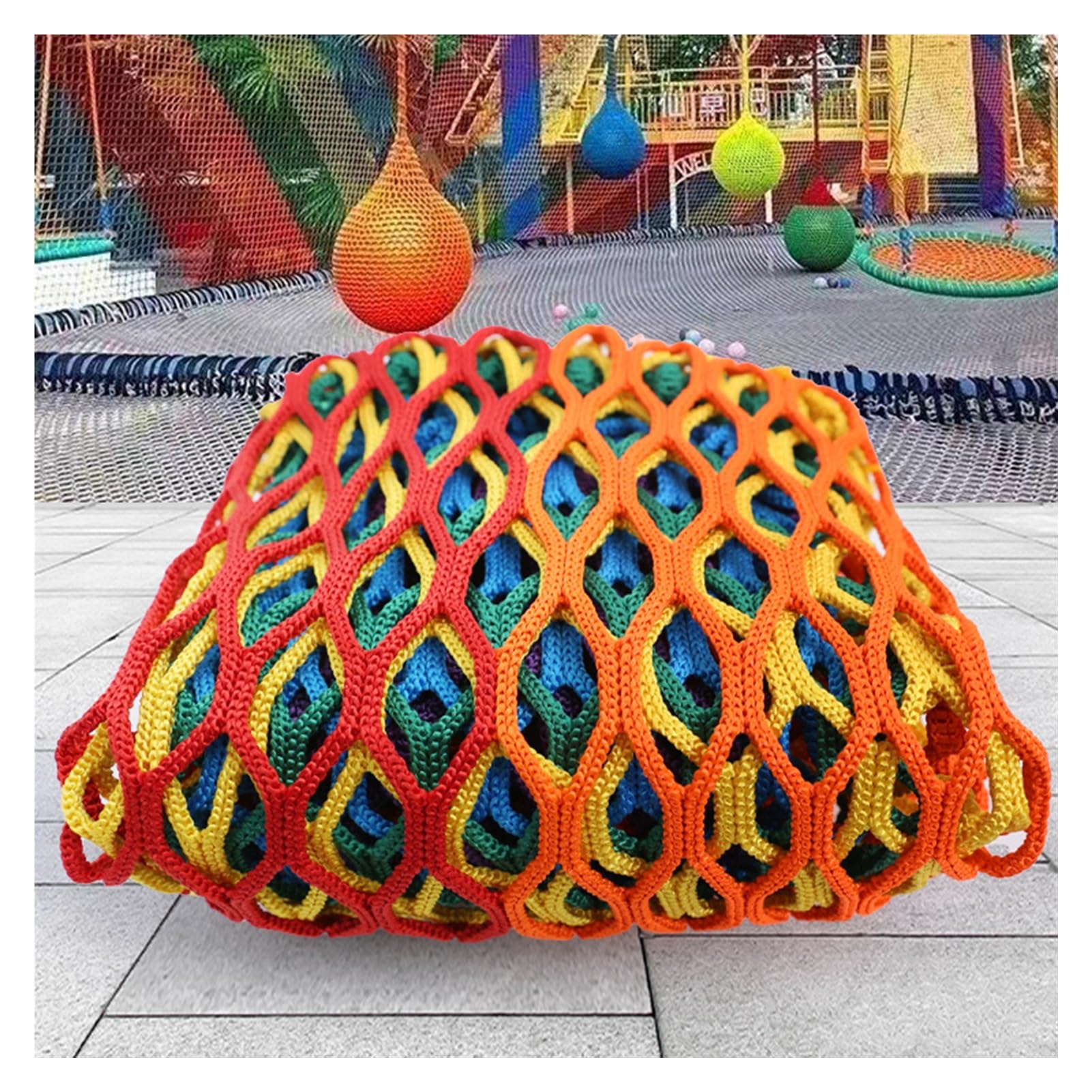 Red de seguridad para balcones y escaleras, malla de protección contra caídas para parques infantiles, tejados y obras de construcción (1 x 1,5 m)