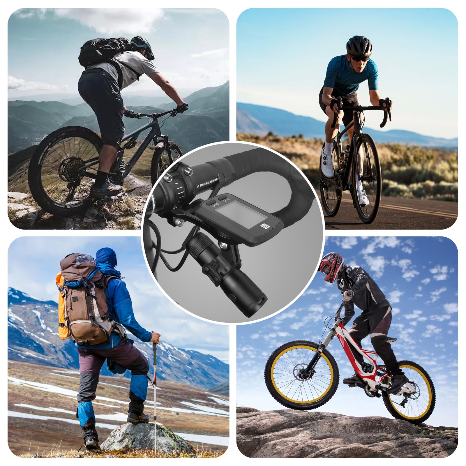 Supporto per Computer per Bicicletta, Manubrio in Lega di Alluminio, Regolabile Supporto per Bici Garmin Edge, Compatibile con Garmin Edge 25 130 200 500 510 540 810 1024, per Bici da Strada e Mountai