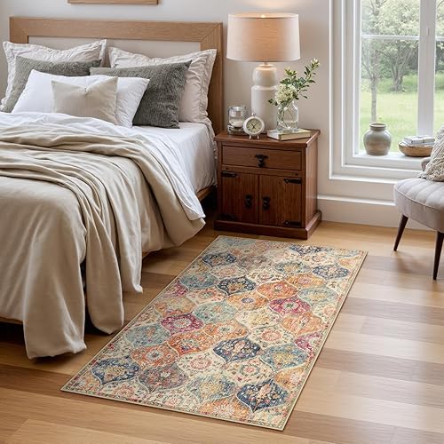 Vista 390 de Lahome - Alfombra de marroquí tejida, alfombra para cocina, pasillo, antideslizante, pasillo para entrada, pasillo de lavadero, dormitorio, 91 x 152