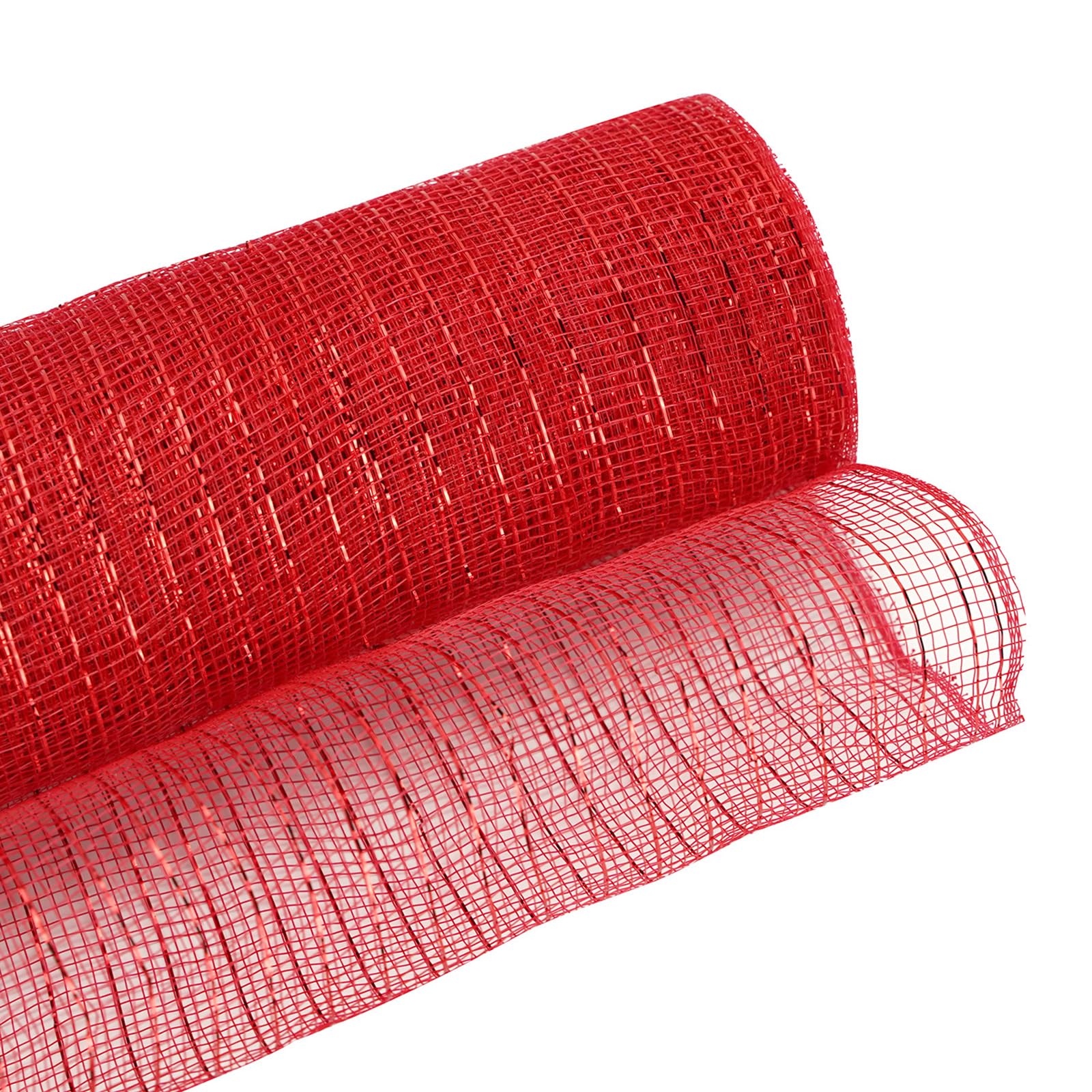 LARUISEE 29.52ft Poly-Mesh Ribbon for Christmas Tree, Wreath, Bouquets & Special Occasions - White Mesh