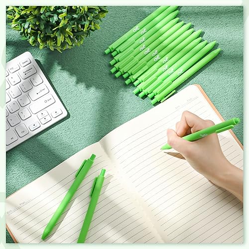 Miniatura 5 de Seajan 100 bolígrafos de concientización sobre la salud mental a granel, artículos de concienciación sobre la salud mental, cinta verde, bolígrafos