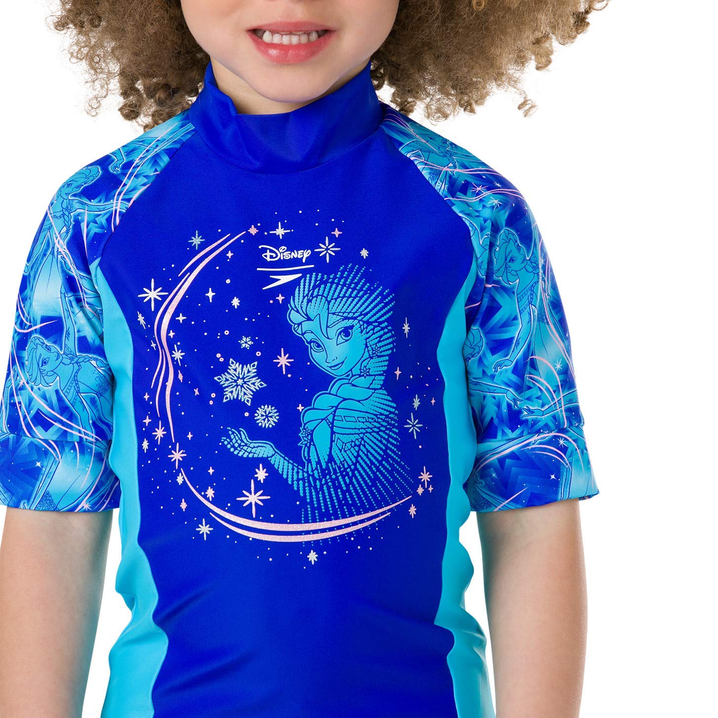 Speedo Disney Frozen All In One Costume da Bagno Bambina Blu/Turchese 3 anni