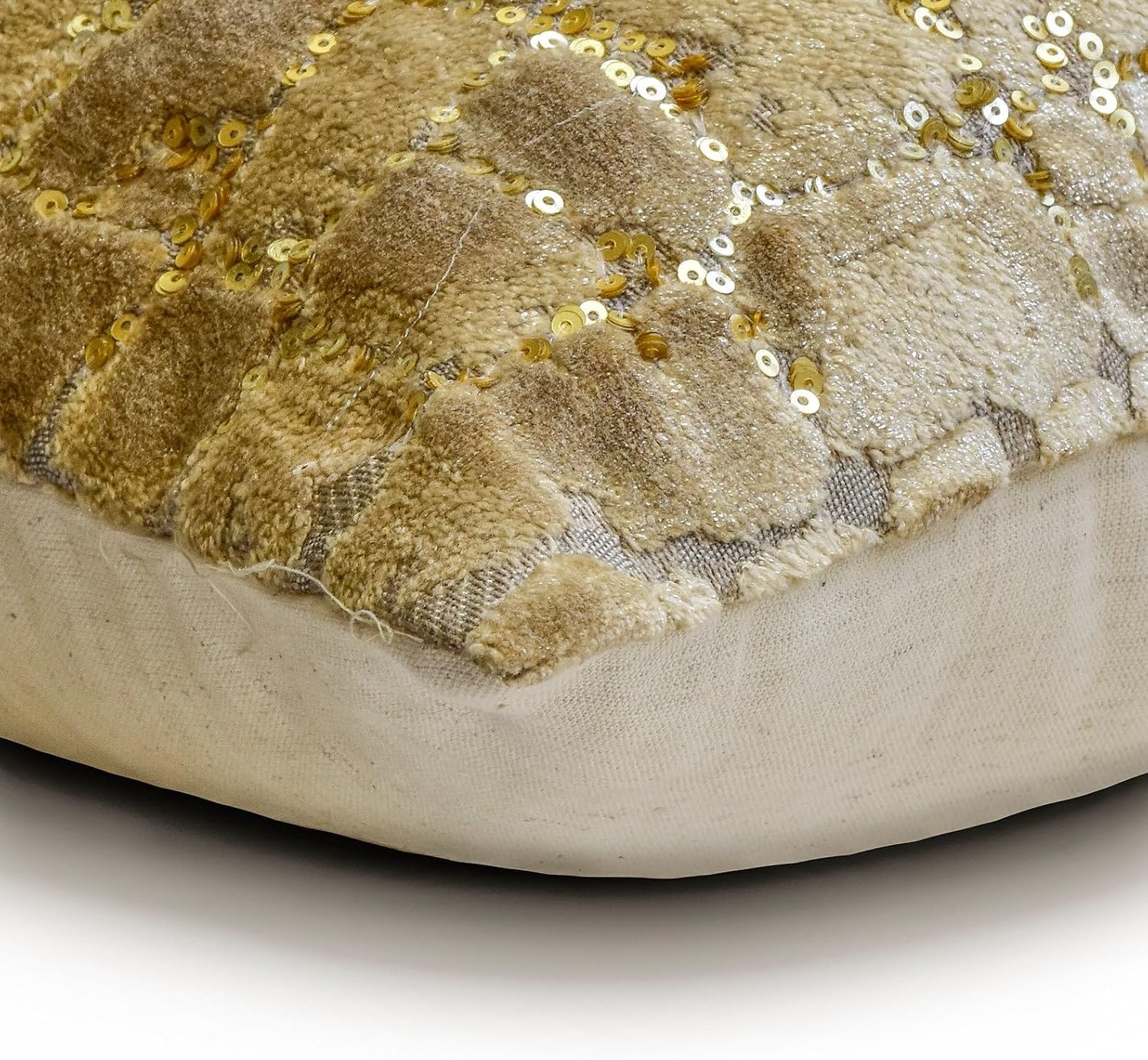 The HomeCentric Decorative Gold 12"x16" (30x40 cm) Lumbar Pillow Cover, Velvet Sequins & Animal Oblong Pillow, Animal Pattern Modern Style - Gold Beast