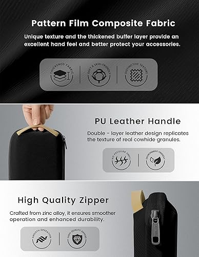 Miniatura 7 de Travelkin - Organizador de cables de viaje, organizador electrónico pequeño, bolsa organizadora de cables para cables, cargadores de teléfono,