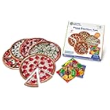 Learning Resources Pizza Fraction Fun Game, 13 Fraction Pizzas, 67 Piece Game, Ages 6+