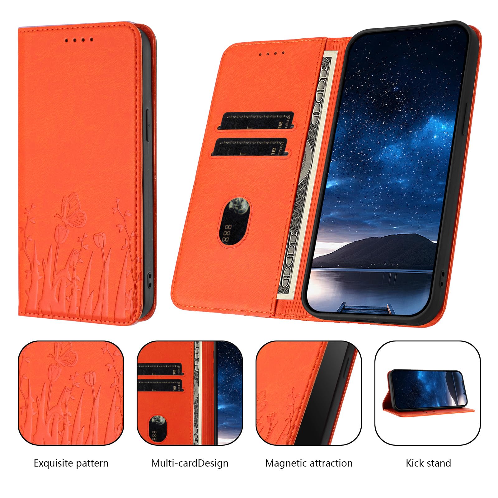 Cover Compatible with Tecno Pova 7 Curve 5G 2025 PU Leather 