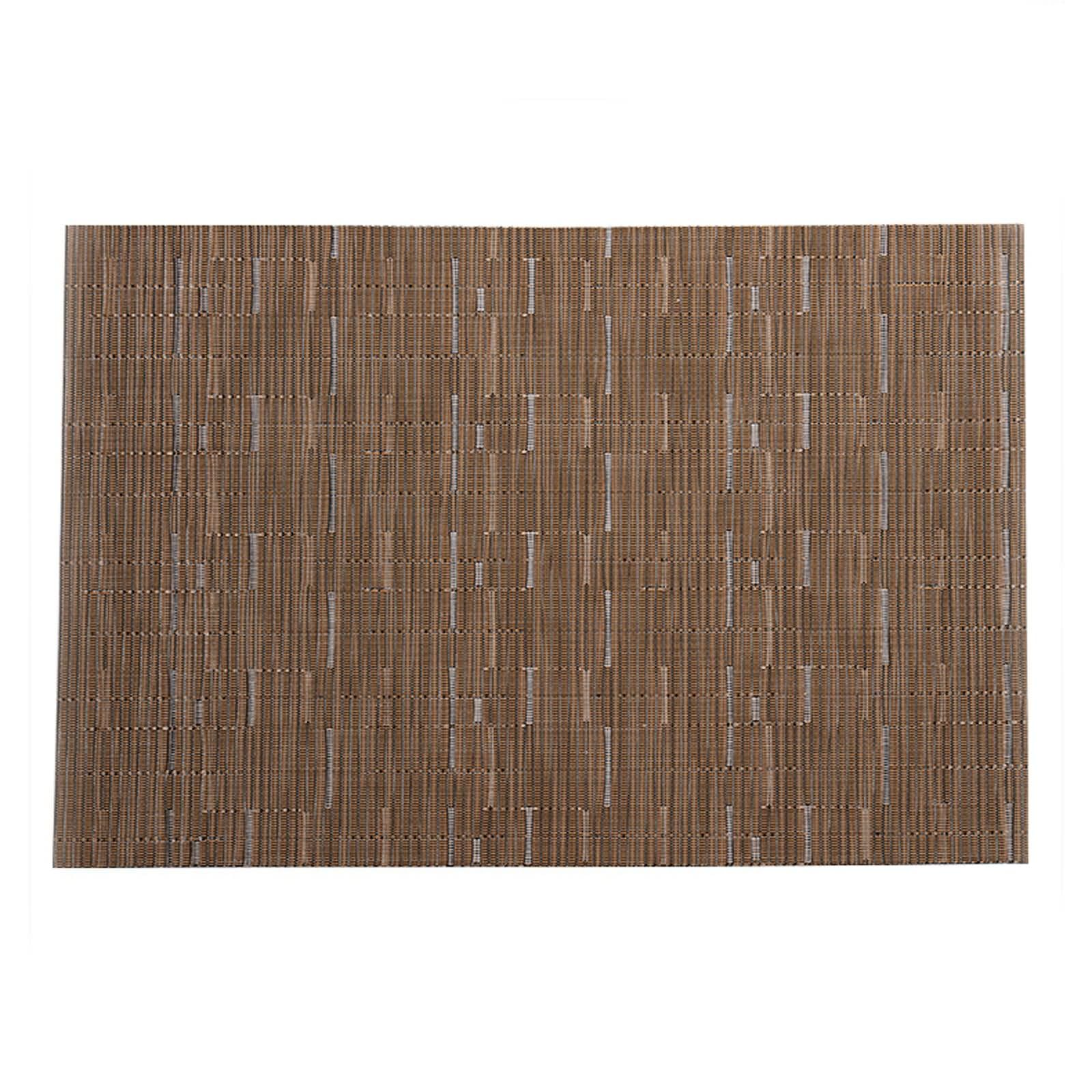 Set de table rectangulaire 45 x 30 cm brun au tissage raffiné