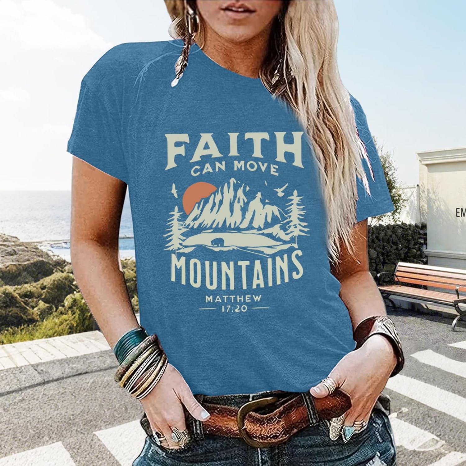 BLACKOO Women Graphic T-Shirts Cute Tees Summer Causal Tops - Image 3