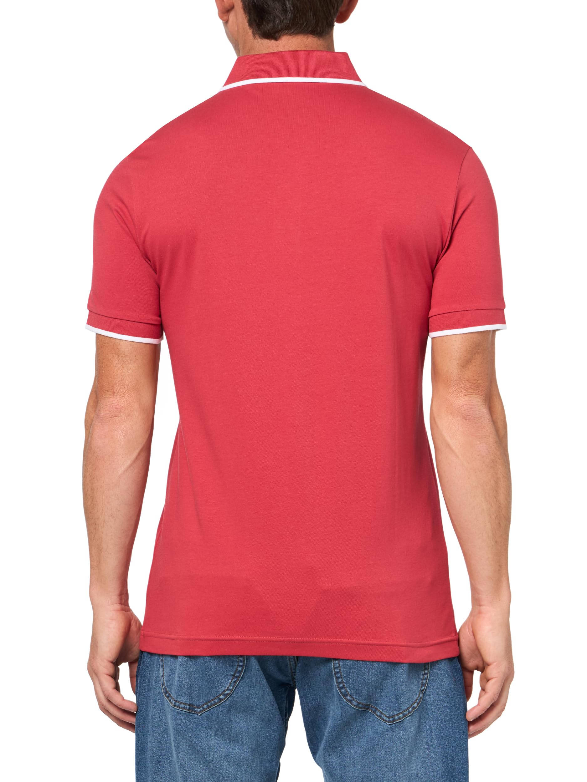 BOSS Men's Square Patch Logo Slim Fit Cotton Polo Shirt