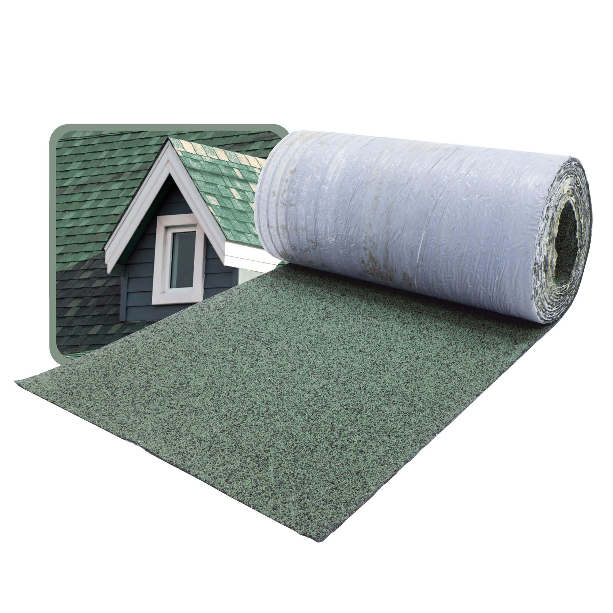 DAPRONA Roof Shingles, Ridge Cover 5m x 32cm Green Bitumen Ridge Tape for Garden shed, carport