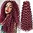8 Packs Curly Crochet Hair GoGo Curl Crochet hair for Women Deep Wave Braiding hair,Synthetic Bohemian Crochet Braid Water Wave Crochet hair Extensions (Red, 18inch)