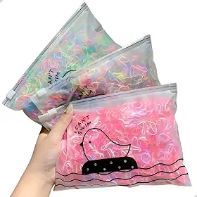 3000 Peças Elásticos de Cabelo Descartáveis Macios Liguinhas Laços Coloridos para Cabelo Feminino e Meninas