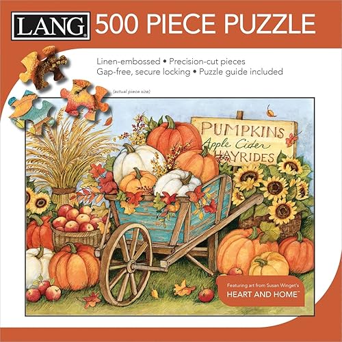 Lang 500PC Puzzle WHEELBARRW, carretilla de cosecha