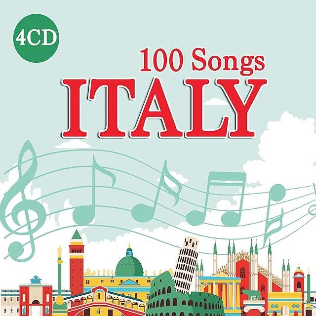 4 CD 100 Piosenki Włochy, Najlepsza muzyka włoska, Luciano Pavarotti, Maria Callas, Mina, Domenico Modugno