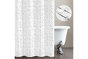 jinchan Extra Long Herringbone Shower Curtain 70x84