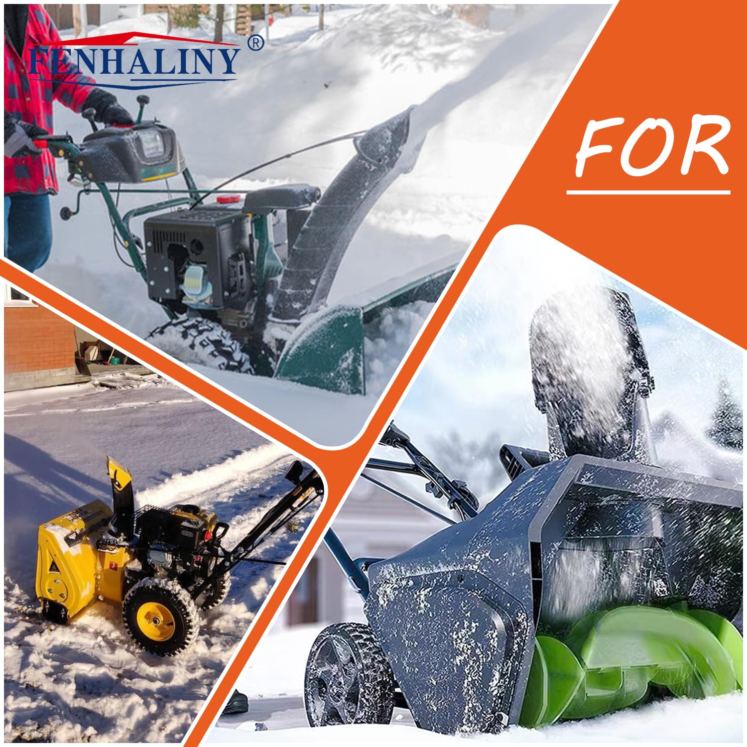 Kits de goma de modificación de impulsor de soplador de nieve, 3/8 pulgadas, 3 cuchillas, acero inoxidable, universal para modificar máquina de 2 etapas (juego de 3)