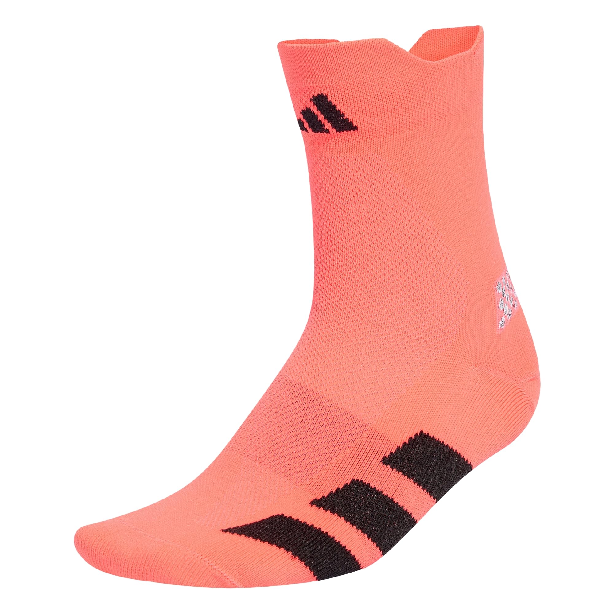 adidas Unisex Running Adizero Quarter Sock Socks, Solar Turbo/black, L