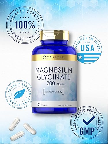 Miniatura 6 de Carlyle Glicinato de magnesio  200 mg  120 cápsulas  Suplemento sin OMG y sin gluten