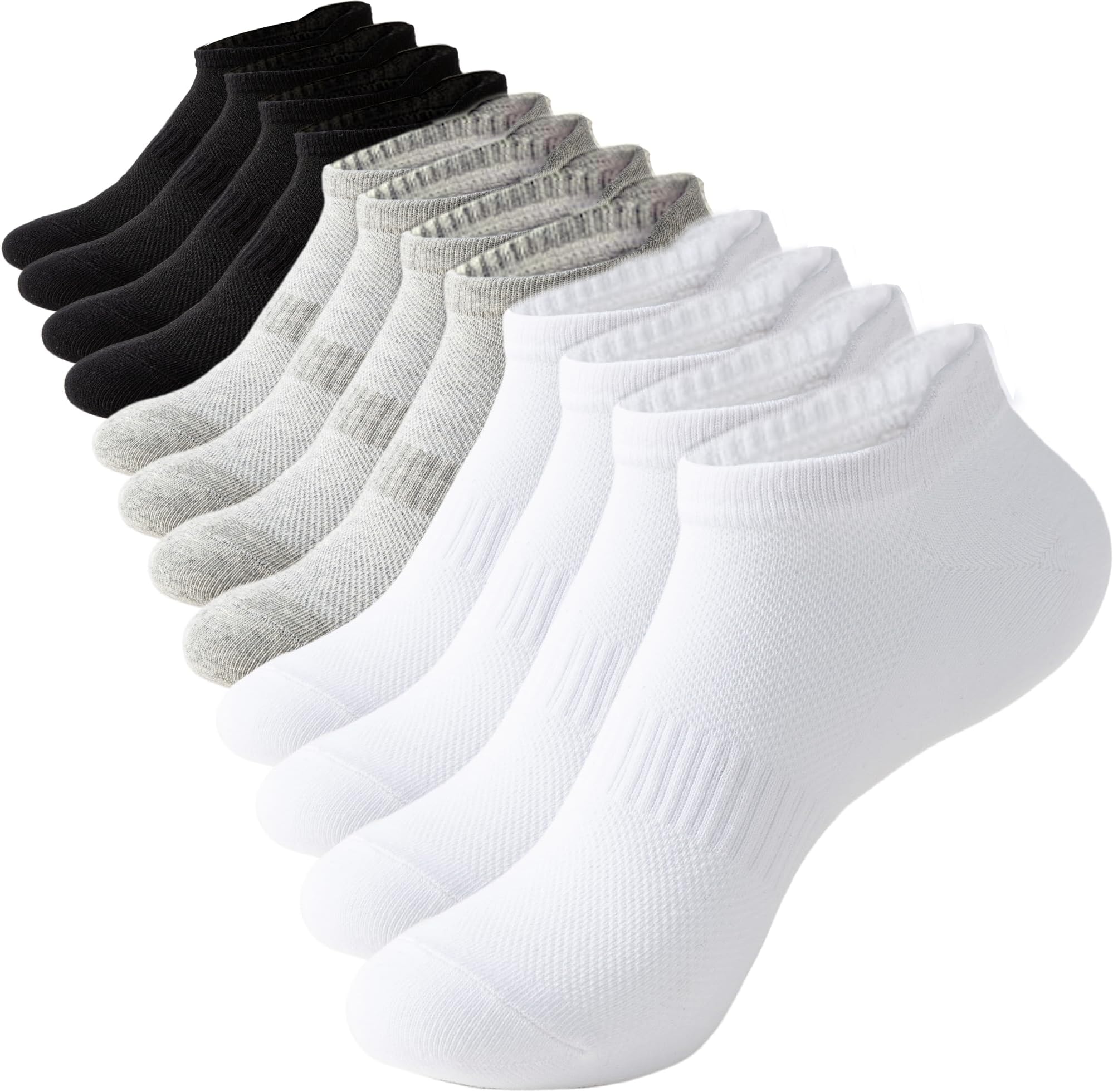 Women's Ankle Socks - 6 Pairs Low Cut Tab & No Show Athletics Sports Running