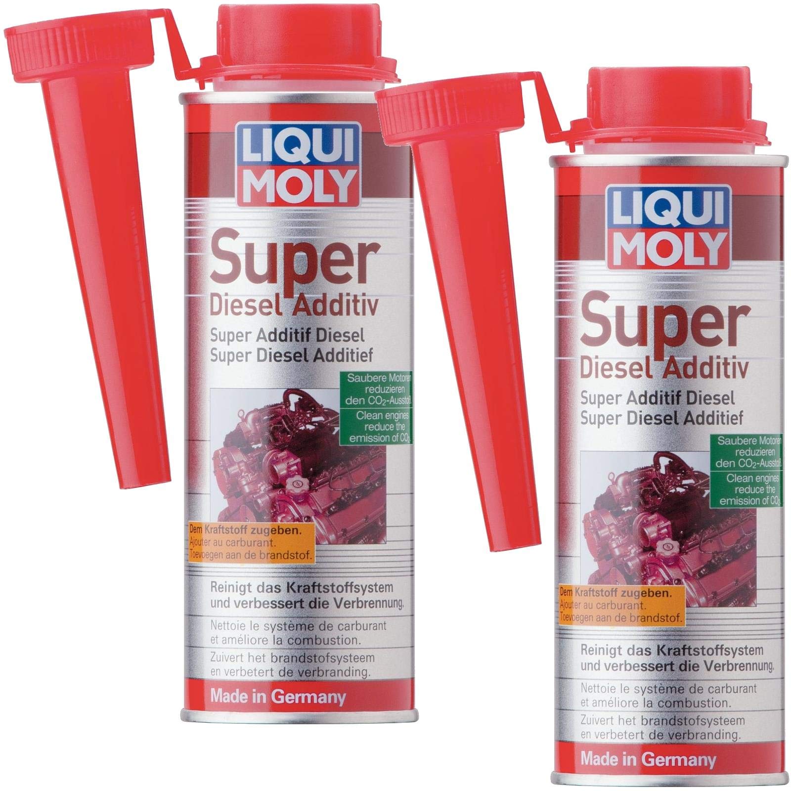 BandelOne enthält 2x250mL Liqui Moly Super Diesel Additiv Motor System Reiniger Zusatz Schutz 5120