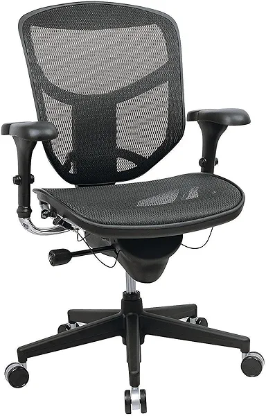 WorkPro® Quantum 9000 Series Ergonomic Mid-Back Mesh/Mesh Chair, Black
