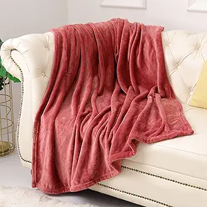 KMUSET Fleece Blanket Throw Size Coral Lightweight Super Soft Cozy Luxury Bed Blanket Microfiber