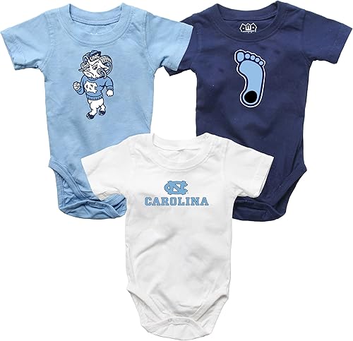 Wes and Willy Baby College Team - Paquete de 3 mamelucos