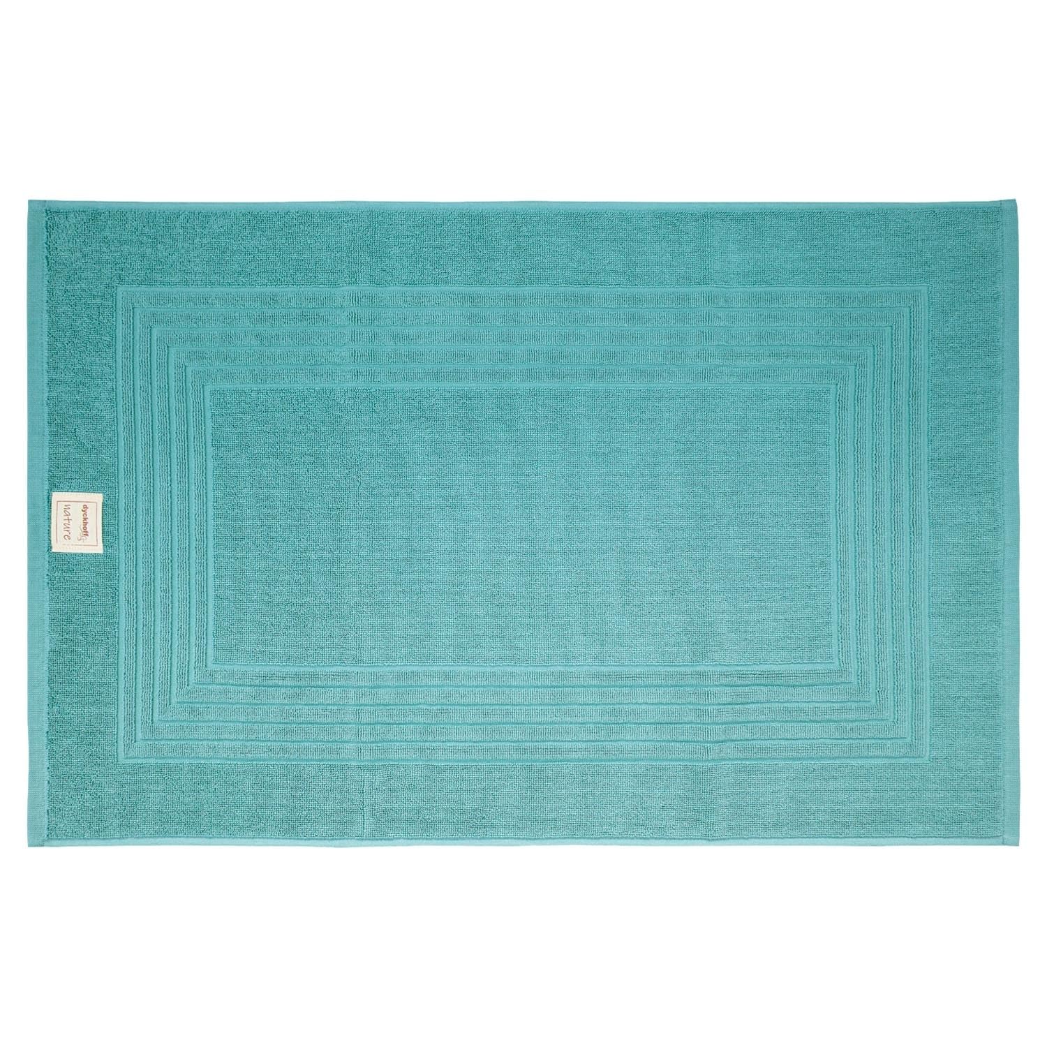 Tapis de bain anti glissade éponge Dyckhoff Nature pour sol humide turquoise océan