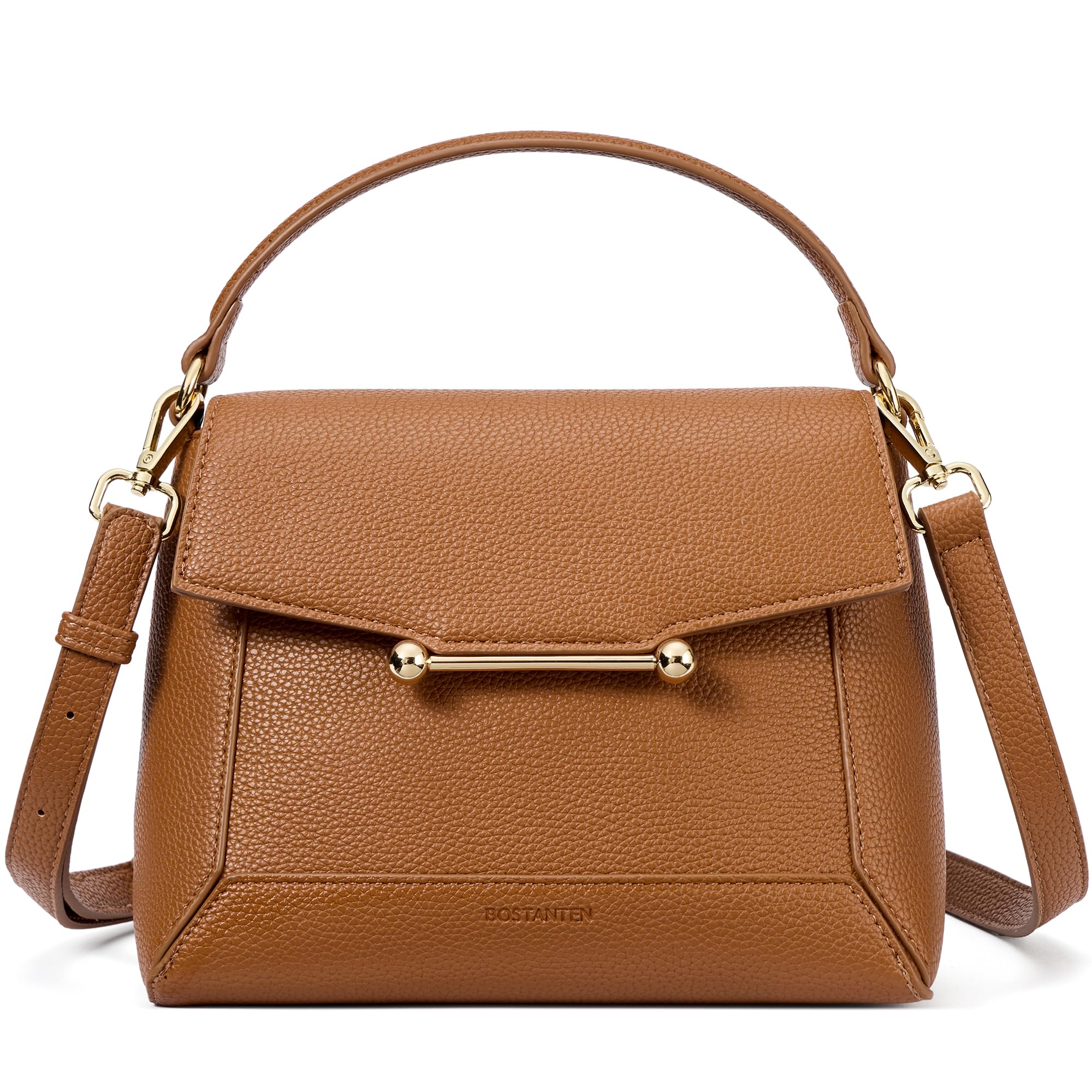 BOSTANTEN Crossbody Bags for Women Vegan Leather Small Purse with Top Handle Shoulder Handbags for Everyday Use