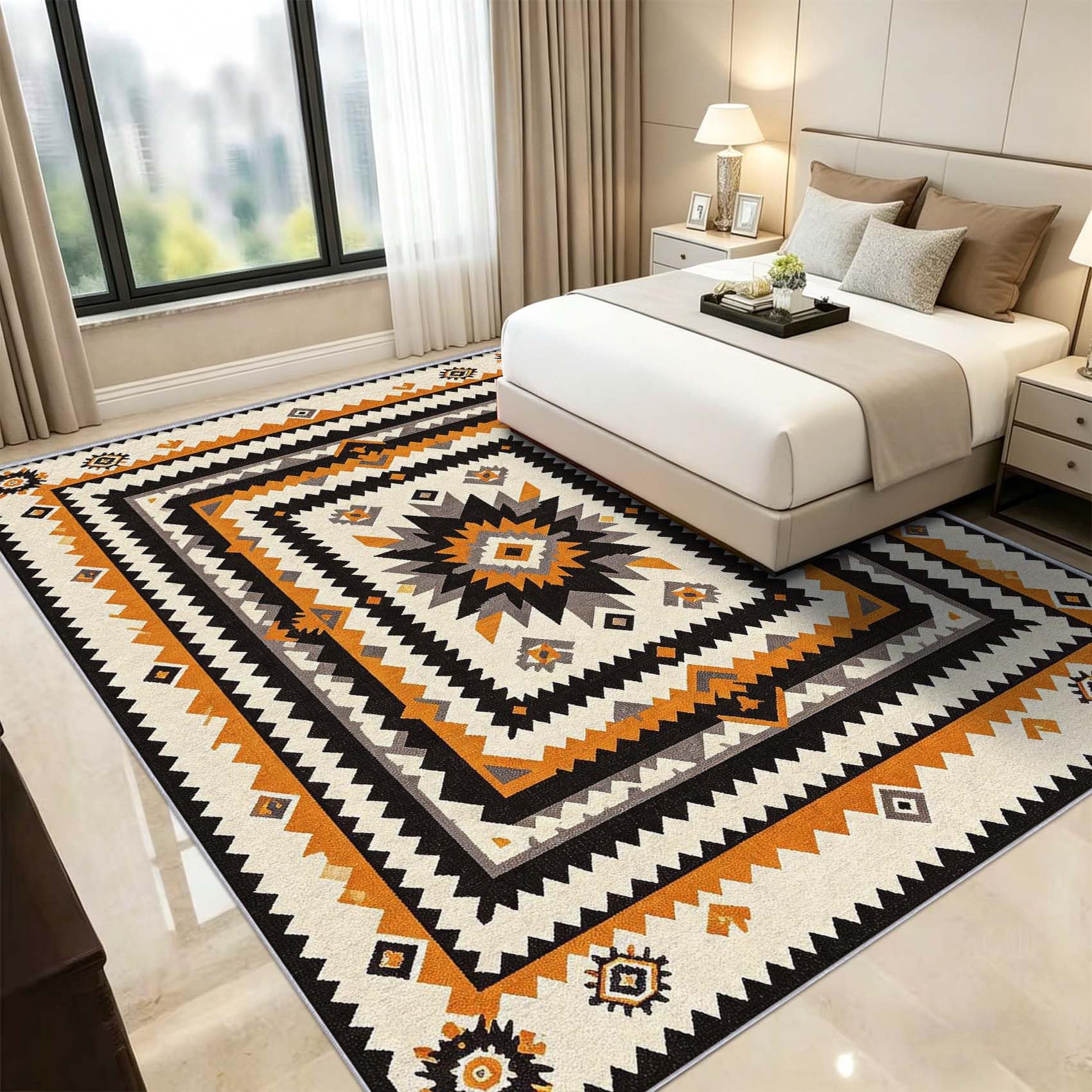 Tappeto Salotto 120x170 cm Retro Sud-Ovest Moderno Pelo Corto
