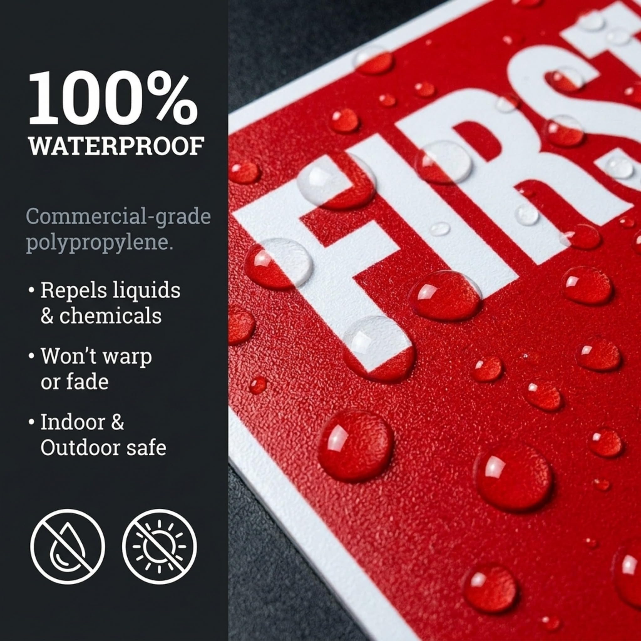 2 Pack First Aid Safety Sign For Emergency Kit, Clear Visible 7" x 10", Easy To Install, Durable Water Resistant for Indoor and Outdoor Use — Amazon image 3