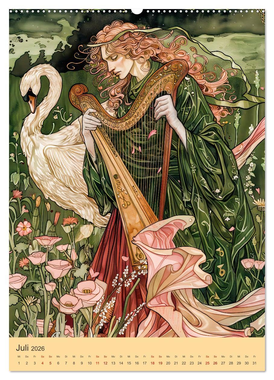 Mystik der Kelten - Faszinierende Welt keltischer Mythen und Götter (hochwertiger Premium Wandkalender 2026 DIN A2 hoch), Kunstdruck in Hochglanz: ... der keltischen Mythologie (CALVENDO Kunst)
