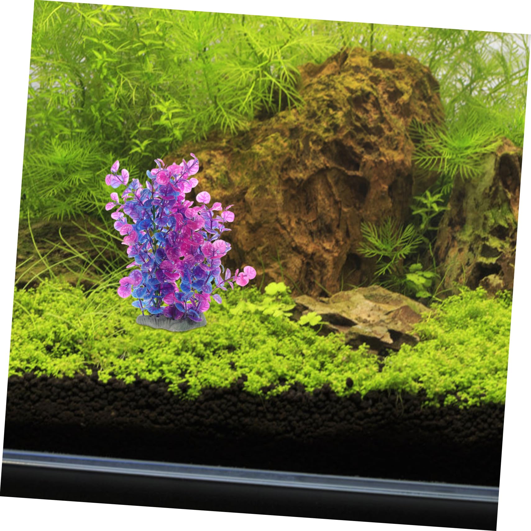Sosoport 2St Aquarienlandschaft Gras Terrasse Künstliche Aquarienpflanze Pflanzen Tank kunstpflanze kunstplflanze künstliche Pflanze für Aquarium künstliche Pflanze selber Machen Plastik